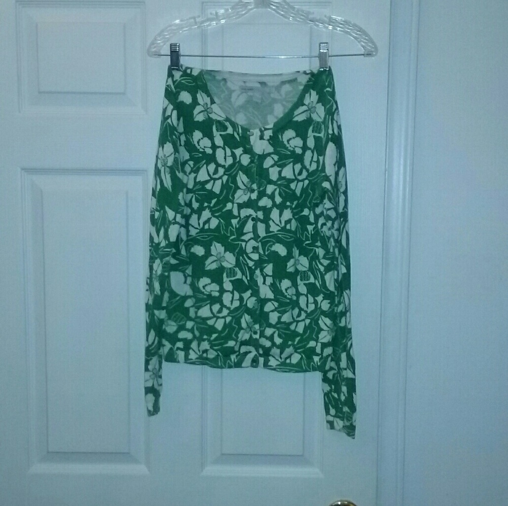 Old Navy cotton floral print button down cardigan